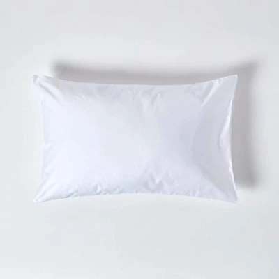 Image of HOMESCAPES 1000 Thread Count Egyptian Cotton White Standard Size Pillowcase Luxury Housewife Pillow Case