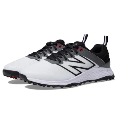 Image of New Balance Fresh Foam Contend V2 Mens Spikeless Golf Shoes 2024 White / Black 11