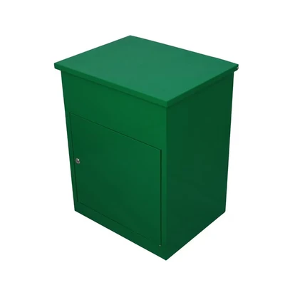 Image of Parcel Post Box Green Lockable Wall Mounted Secure Large Outdoor Letter Smart Mail Drop Weatherproof Galvanised Steel 5 Keys 580 x 460 360mm