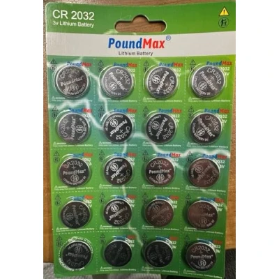 Image of 20 x PoundMax 2032 CR2032 DL2032 ECR2032 3V Lithium Coin Cell Batteries