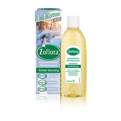 Image of Zoflora Winter Morning 250ml, Concentrated 3 in 1 Multipurpose Disinfectant Kills 99.9% of Bacteria &amp; Viruses