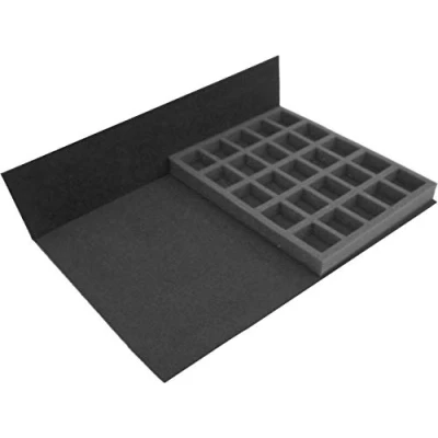 Image of Navara 25 troops on 25mm bases with dynamic poses up to 40mm tall, compartments x 30mm, deep Half width tray 255mm 190mm
