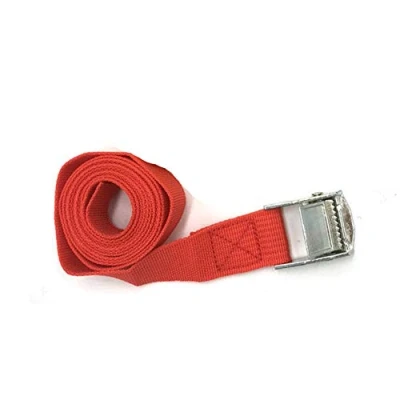 Image of 25mm*3m Ratchet Tie Down Straps, Heavy Duty Lashing Straps Adjustable Cam Buckle Tensioning Belts for Mounting on Bicycle Carriers Car Luggage Cargo Trailer Red