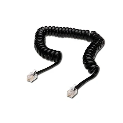 Image of DIGITUS UAE connection cable, RJ10 M/M, 4.0m, CU, 4x7x0,12mm, flat, helic, bl