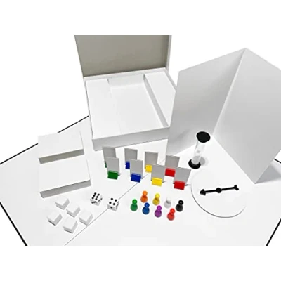 Image of APOSTROPHE Games Create Your Own Board Game Set DIY Kit with Blank Board, Pieces, Cards, Dice, Spinner, Rulebook, Sand Timer Build for Family