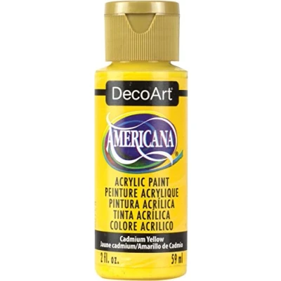 Image of DecoArt Americana Acrylic Transparent Multi Purpose Paint, Cadmium Yellow