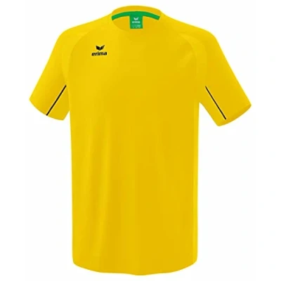 Image of Erima Men&#039;s League Star Training T Shirt, Yellow/Black, 3XL