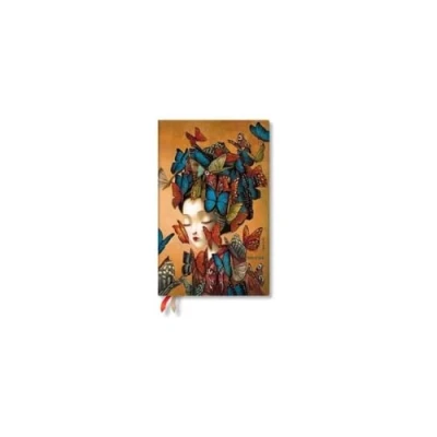 Image of Paperblanks 18 Month Softcover Flexi Diaries 2023 2024 Madame Butterfly Vertical Maxi (135 x 210 mm)