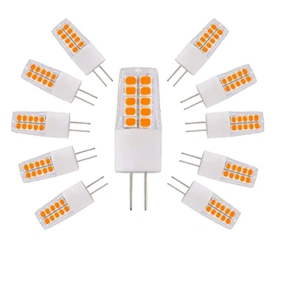 Image of ZHIYUE G4 3W LED Light Bulbs Warm White 3000k 300 Lumen AC220 240V Non Dimmable Replace 30w Halogen Bulb, Bi Pin Base JC Type,Living Room Chandeliers, Wall Lamps, Kitchen (10Pack)