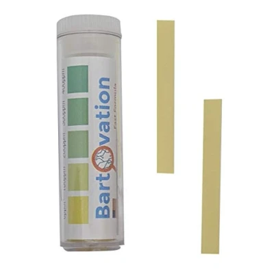 Image of Bartovation Restaurant Quaternary Ammonium (QAC, Multi Quat) Sanitizer Test Paper, 0 500 ppm [Vial of 100 Paper Strips]