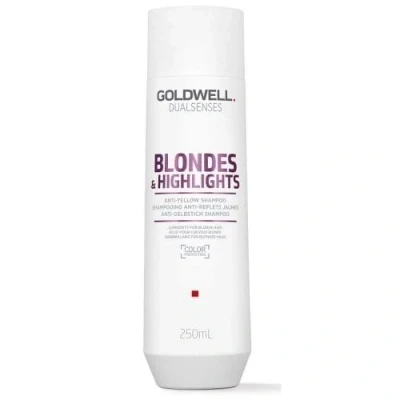 Image of Goldwell Dualsenses Blonde &amp; Highlights Anti Yellow shampoo 250ml antigiallo per capelli colorati o naturali