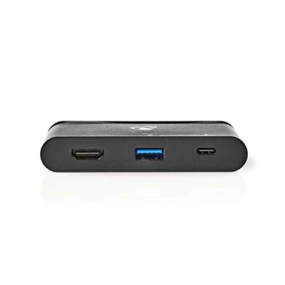 Image of Computer Hub USB C 3.0 HDMI with PD Power Delivery 100W Black