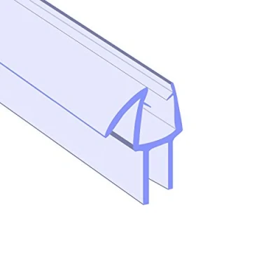 Image of ECOSPA Bath &amp; Shower Screen Seal Strip for 4 6mm Straight Glass Doors Prevents Leaks Between and Tray Seals Gap up to 17mm
