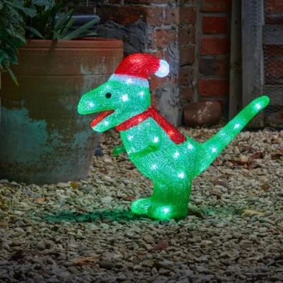 Image of Smart Garden Three Kings 38cm Acrylic Inlit Ice Large Dino Light Up Christmas Decoration (2515049)