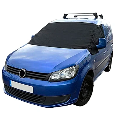 Image of UK Custom Covers To Fit VW Caddy Maxi Life (2004 Onwards) Luxury Front Windscreen Wrap Cover Black SW247BLACKAD6