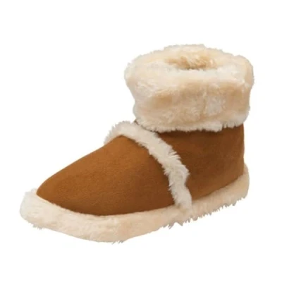 Image of DUNLOP Ladies Slippers Comfortable Ankle Booties Memory Foam Boots Indoor Outdoor (Chestnut Ava, UK Footwear Size System, Adult, Women, Numeric Range, Medium, 7, 8)