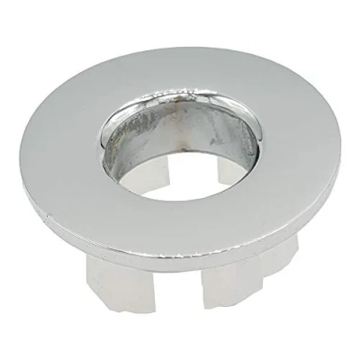 Image of Chromed Brass Made Basin Sink Overflow Cover Insert Hole Trim