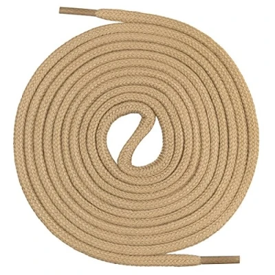 Image of Mount Swiss© premium shoelace, round laces made of 100% cotton, tear resistant, diameter 3 mm 4 mm, 12 colours, length 45 200 cm., Adult (Unisex), Ms sb 01, camel