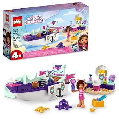 Image of LEGO 10786 Gabby&#039;s Dollhouse: Gabby &amp; MerCat&#039;s Ship Spa Age 4+ 88pcs