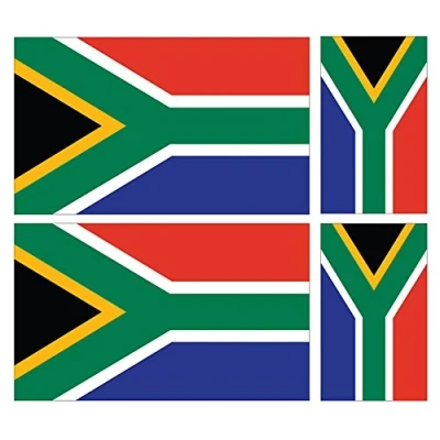 Image of Landing Designs 4 X SOUTH AFRICAN FLAGS VINYL CAR VAN IPAD LAPTOP STICKER