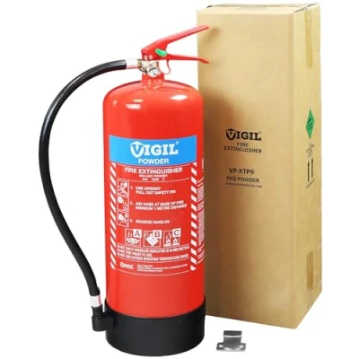 Image of Powder Fire Extinguisher 9kg Versatile &amp; Reliable 27A 144B C Rating for Campsites, Farms, Industrial Units More Comes with 5 Year Warranty