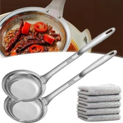 Image of Beyonddraw Fine Mesh Stainless Steel Colander Spoon, Beyond Draw Strainer with Handle, Sieve Spoon Strainer, 304 (11IN*2)
