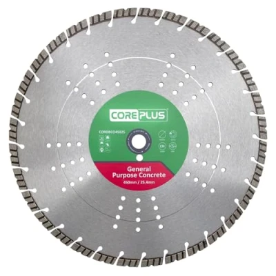 Image of CorePlus Concrete Diamond Blade 450mm x 25mm Bore for General Purpose Cutting, EN 13236 Quality Standard