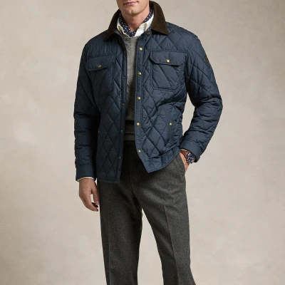 Image of Polo Ralph Lauren Quilted Jacket Light jacket, Men&#039;s, Size: XXL, College navy