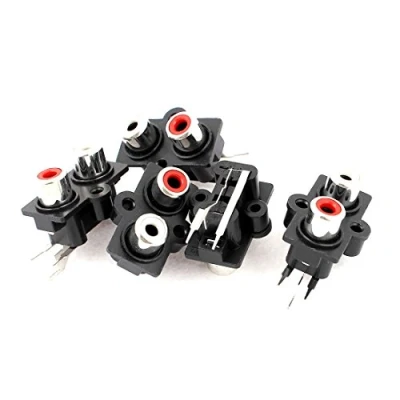 Image of sourcing map 5pcs PCB Mount 2 Position Stereo Video Jack RCA Female Connector