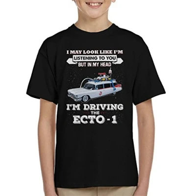 Image of Cloud City 7 I May Look Like Ecto 1 Ghostbusters Kid&#039;s T Shirt Black