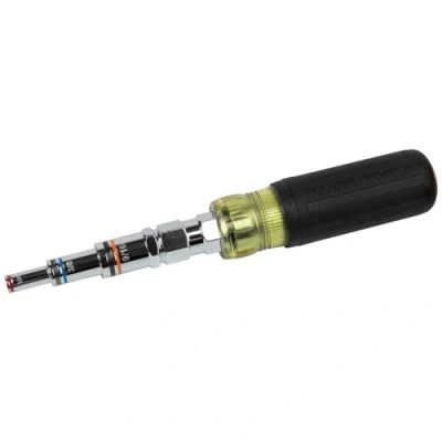 Image of Klein Tools 32809MAG 9 in 1 Multi Nut Driver Tool, Magnetic SAE Pass Through with Hex Sizes 3/16 to 3/4 Inch