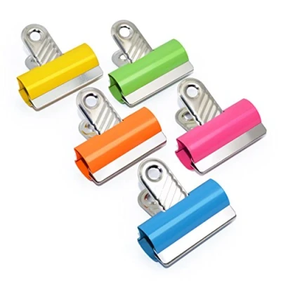 Image of Rapesco RCB60COL 60 mm Letter Clips, Assorted Colours, Pack of 10