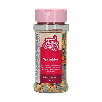 Image of FunCakes Mini Confetti: Cake Sprinkles, Great Taste, Perfect for Decorating, Confetti Sprinkles. 60 g.
