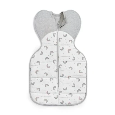 Image of Love To Dream Swaddle Up, Medium 6 8.5 kg White, Snug Fit, Supports Healthy Sleep Routine, 2.5 Tog Ideal for 16 20C Temperatures, Machine Washable Cotton &amp; Double Zip Easy Nappy Changes