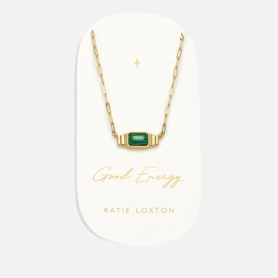 Image of Katie Loxton Malachite Gold Plated Necklace