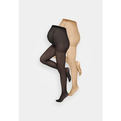 Image of Mamalicious Mlmalou Pantyhose 20 DEN 2 PACK Tights, Women&#039;s, Size: S/M, Black/tan