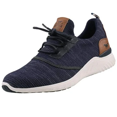 Image of Mustang Men&#039;s 4132 311 820 Low Top Sneakers, Navy, 8 UK
