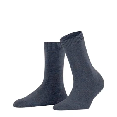 Image of FALKE Women&#039;s Cosy Wool W SO Viscose Cashmere Plain 1 Pair Socks, Blue (Dark Melange 6688) new eco friendly, 5.5 8