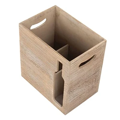 Image of Red Hamper DB045 Brown Wooden 6 Wine Bottle Cut Out Carrier