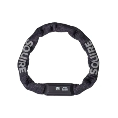 Image of Squire Locks Chainlok™ 10 Wearable Chain Bike Lock High Security Length 850mm 10mm Hardened Alloy Steel Links Includes 2 Keys &amp; Extender Strap Sold Secure Bicycle Diamond Approved