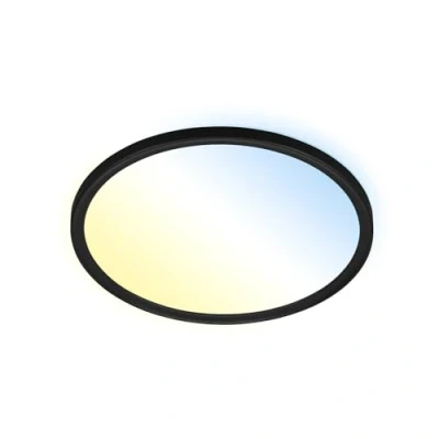 Image of BRILONER Leuchten 7079 015 LED Panel Ceiling Light Dimmable with Backlight Remote Control 18 Watt 2400 Lumen White/Black 293 x 28 mm (DxH)
