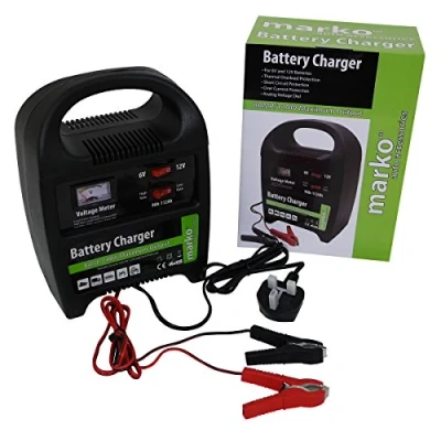 Image of Marko Auto Accessories 8AMP 6V/12V Heavy Duty Vehicle Battery Charger Car Van Compact Portable Electric
