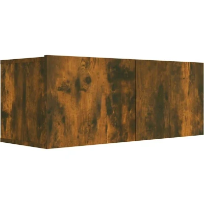 Image of vidaXL TV Cabinet Smoked Oak 80x30x30 cm Engineered Wood