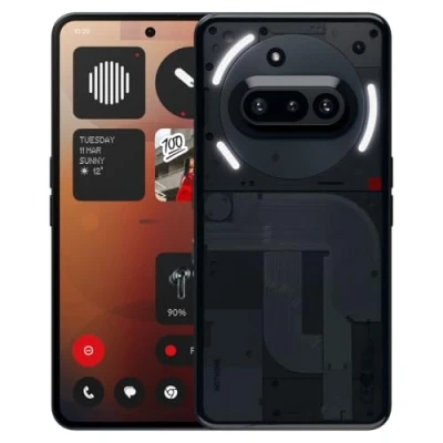 Image of Nothing phone (3a) 256 GB mobile with 32 MP front camera, 30x ultra zoom, 50W fast charging and 6.77&quot; FHD+ flexible AMOLED display Black