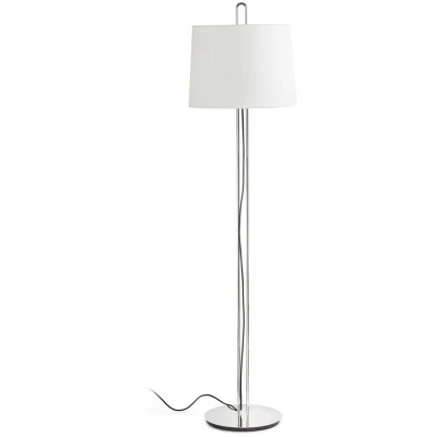 Image of Montreal Floor Lamp Round Tappered Shade Beige, E27