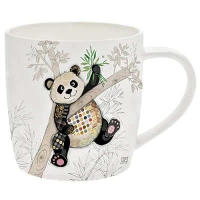 Image of Lesser &amp; Pavey Po Zi Panda Mug Ceramic Coffee Mugs for Home or Work Premium Design All Occasions Designed by Bug Art Lovely Tea, Hot Drinks