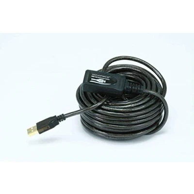 Image of Monoprice USB A to Female 2.0 Extension Cable 9.75M (32ft) Black, Active, 28/24AWG, Repeater, Kinect &amp; PS3 Move Compatible
