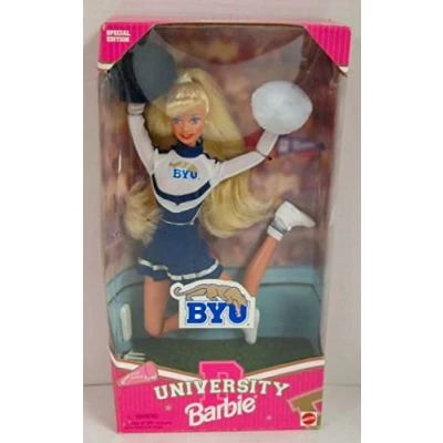 Image of BYU University Barbie Cheerleader