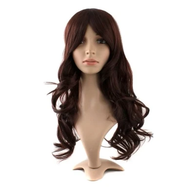 Image of MapofBeauty Charming Synthetic Fiber Long Wavy Hair Wig Women&#039;s Party Full Wigs (Dark Brown)