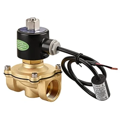 Image of Heschen Brass Electric Solenoid Valve, 2W 250 25KJ, PT 1, AC220V, Direct Action Water Air, Normally Open